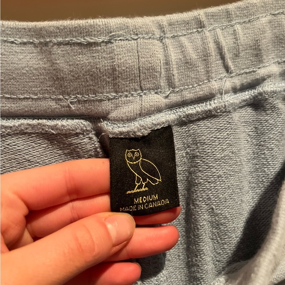 Blue OVO sweatpants jogger style, with gold stitching. - Picture 4 of 4